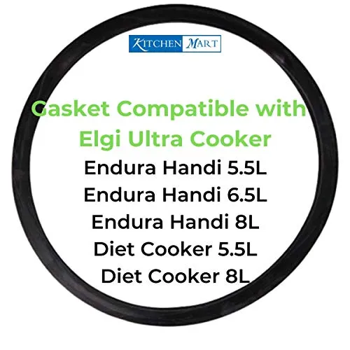 Kitchen Mart Gasket Compatible with Elgi Ultra Pressure cookers- Endura  3.5/4/4.5/5.5/6.5/8L and Endura Handi 5.5/6.5/8L & Diet Cooker 5.5/8L