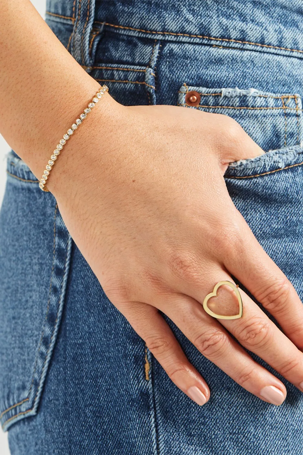 Large Open Heart Ring