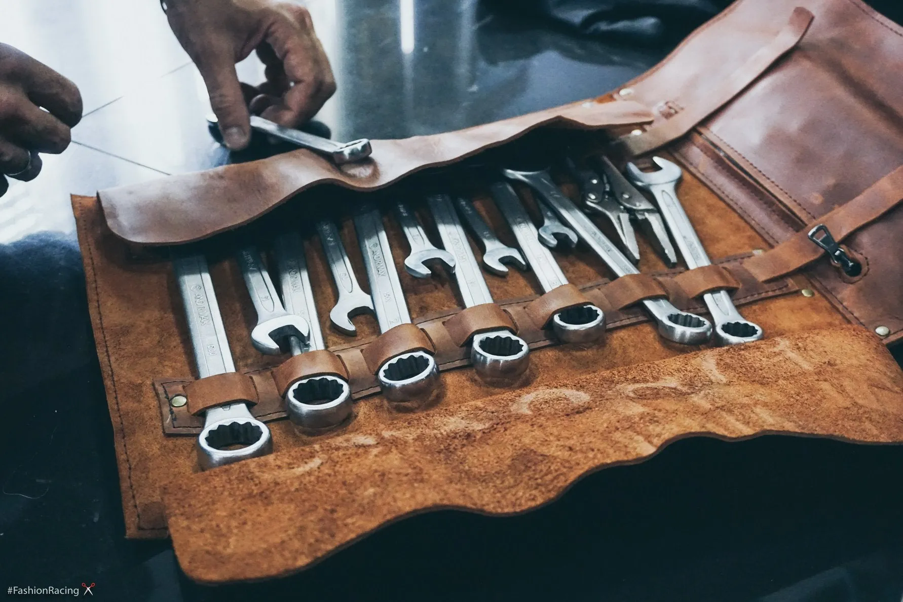 Leather Tool roll | Motorcycle tool roll up | Wrench roll bag