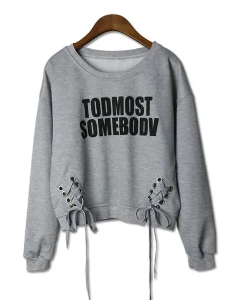 Letter Print Casual Sweatshirt