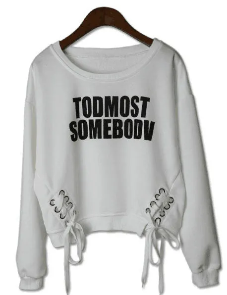 Letter Print Casual Sweatshirt