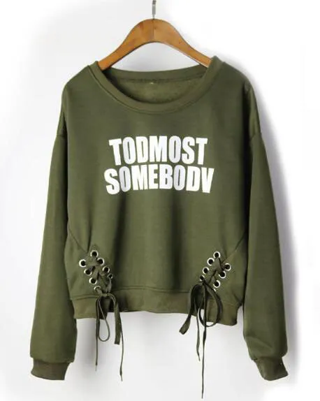 Letter Print Casual Sweatshirt