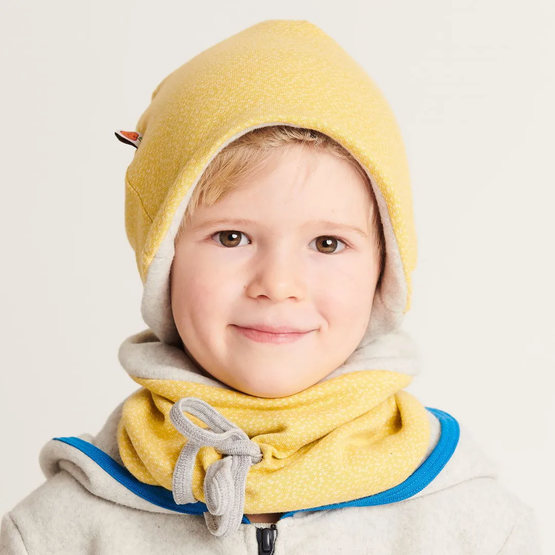 Lined neck warmer "Dotties Bamboo/Fleece Grey"