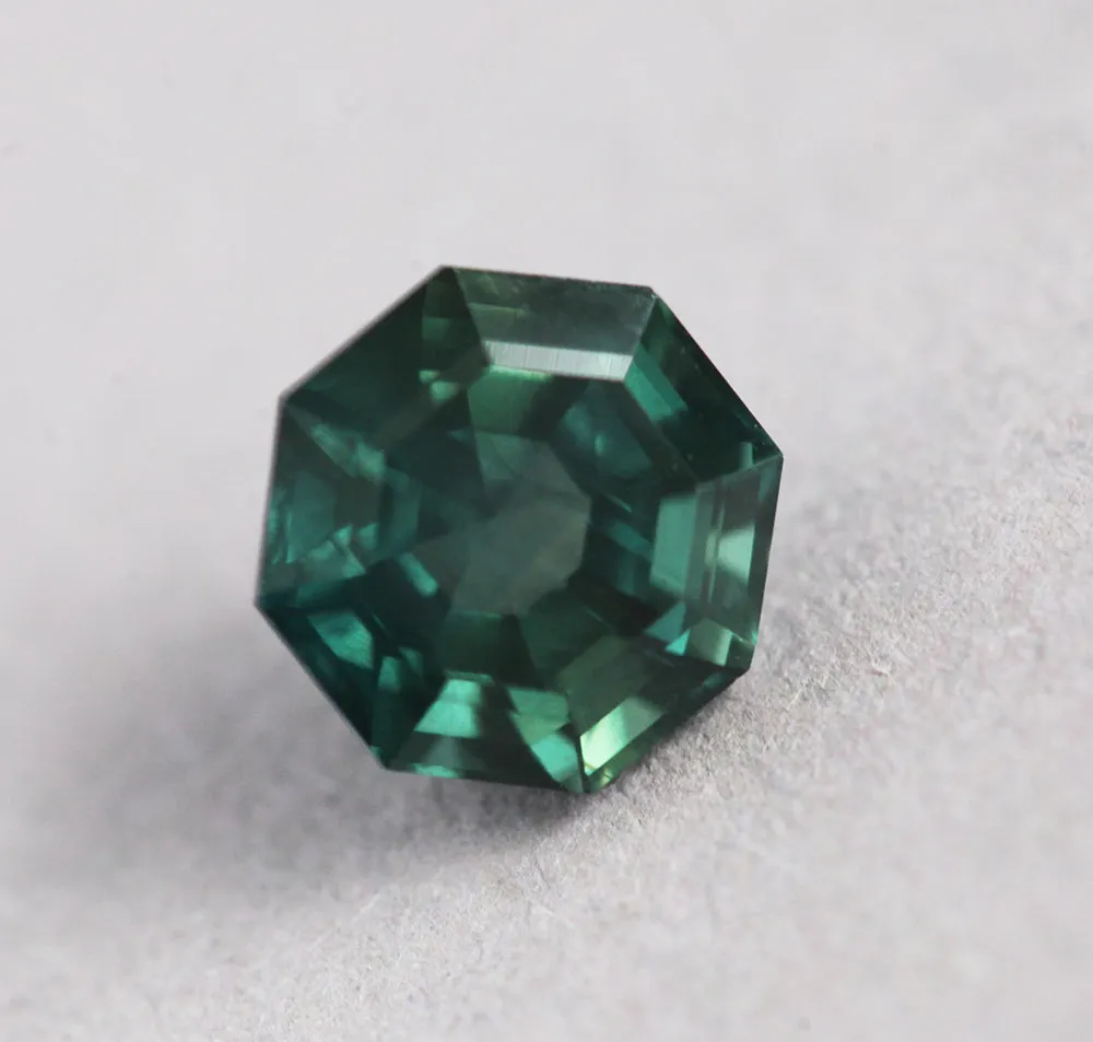 Loose 2.20 Ct Octagon Teal Sapphire