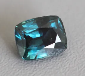 Loose 2.63 Ct Cushion Teal Sapphire