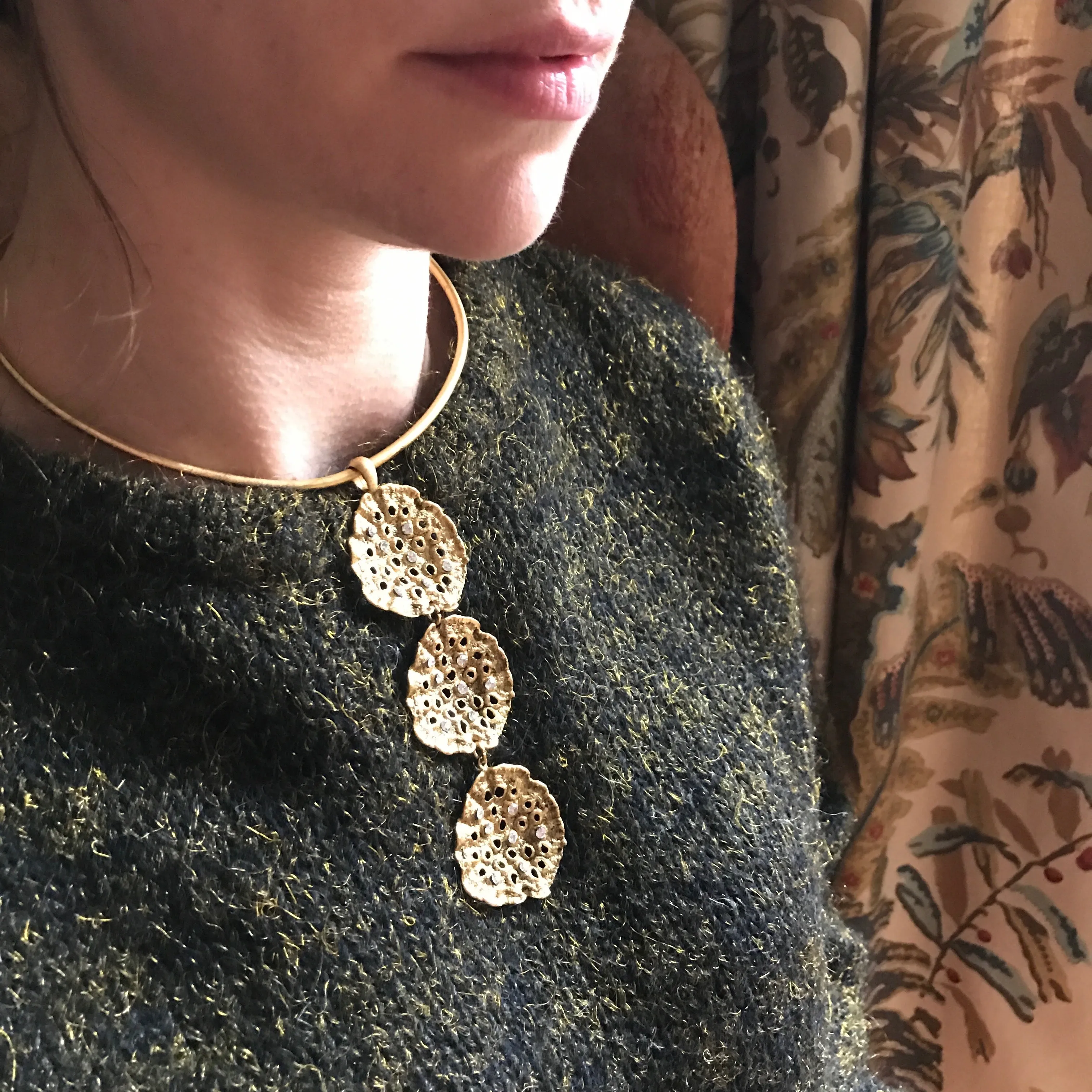 Lotus Pod Collar Necklace