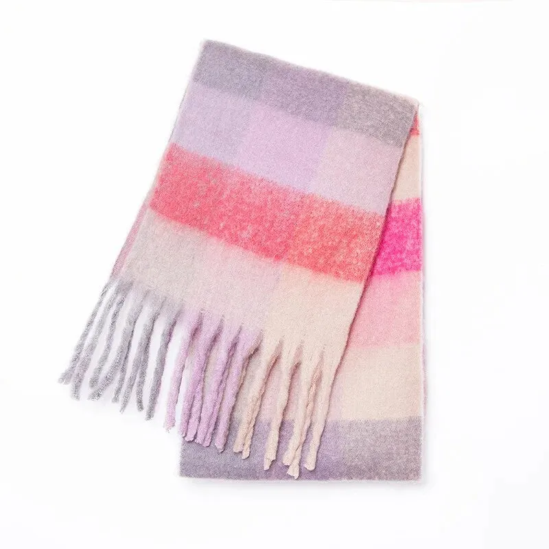 Luxury Cashmere Bright Solid Colors Women Scarf Winter Shawl and Wrap