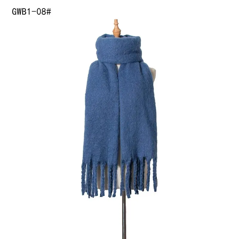 Luxury Cashmere Bright Solid Colors Women Scarf Winter Shawl and Wrap