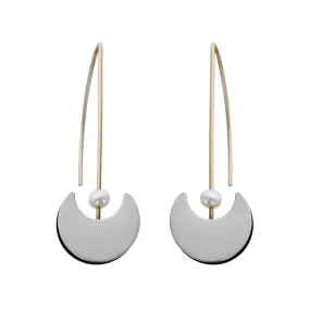 Mar Of Santa Barbara Crescent Moon Pearl Earrings