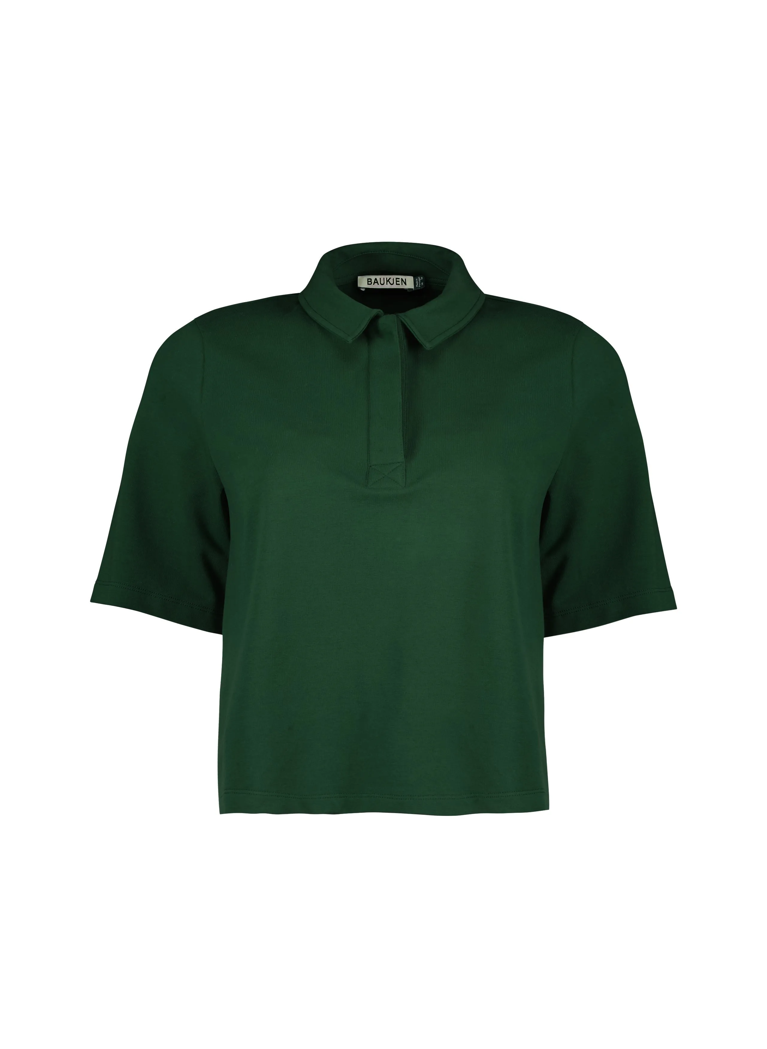 Margaret Regenerative Cotton Polo Tee | Forest Green