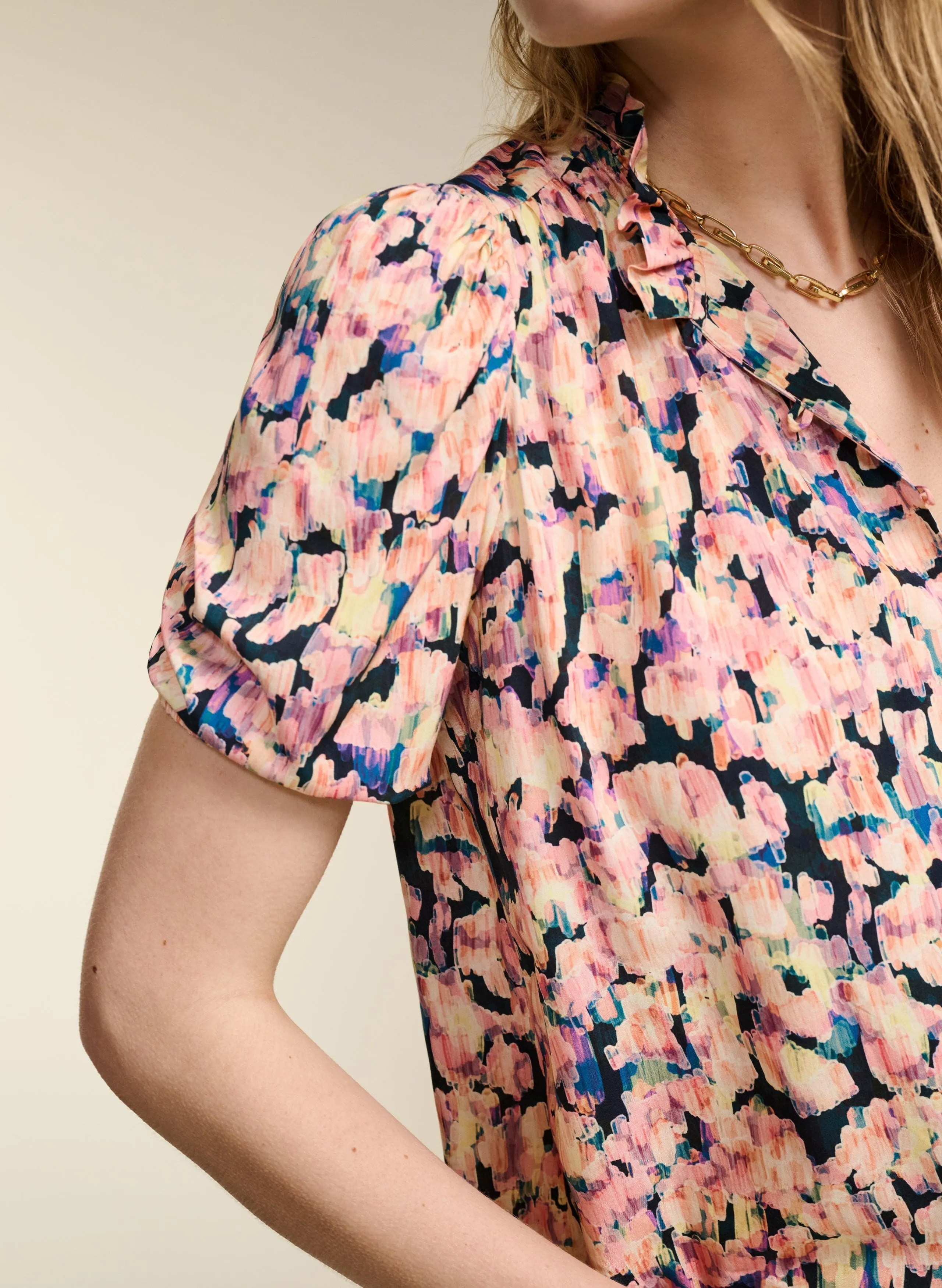 Maria LENZING ECOVERO Blouse | Pink Blur