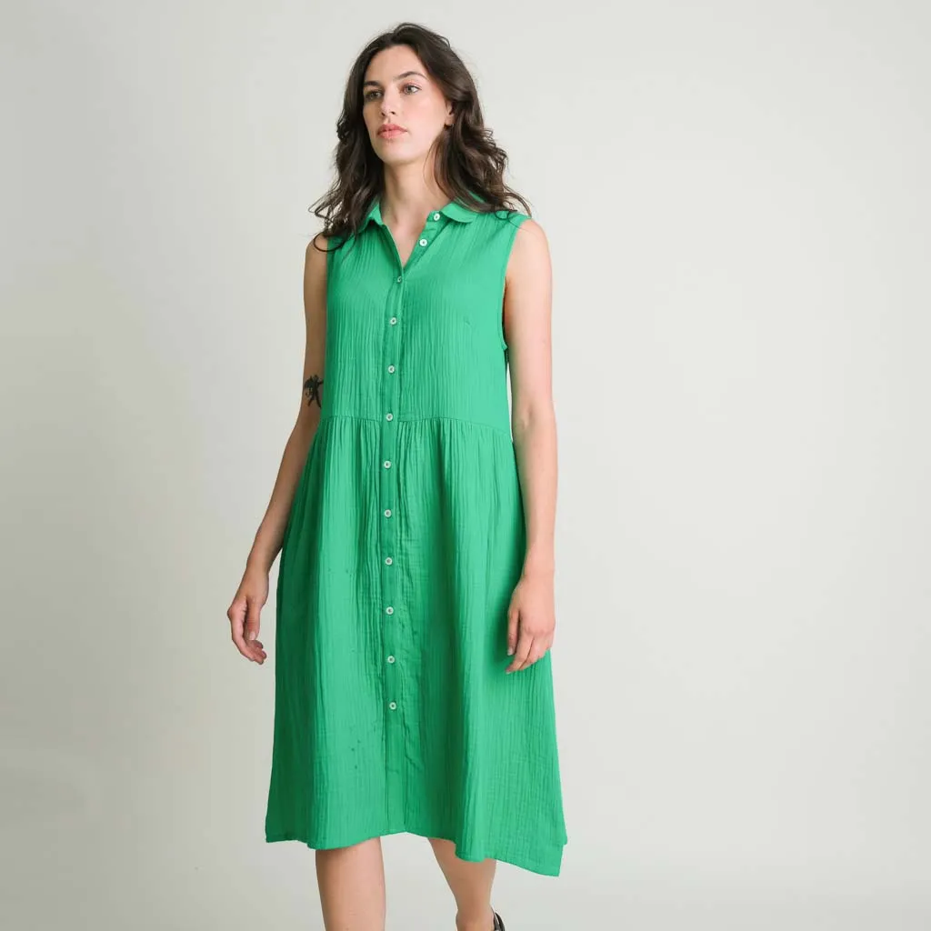 Matilda Cotton Midi Dress | Mint