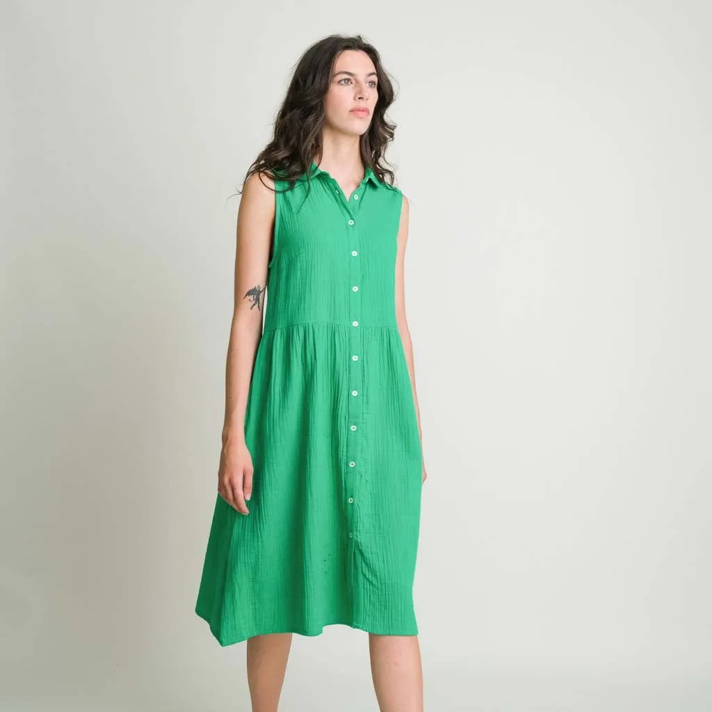 Matilda Cotton Midi Dress | Mint