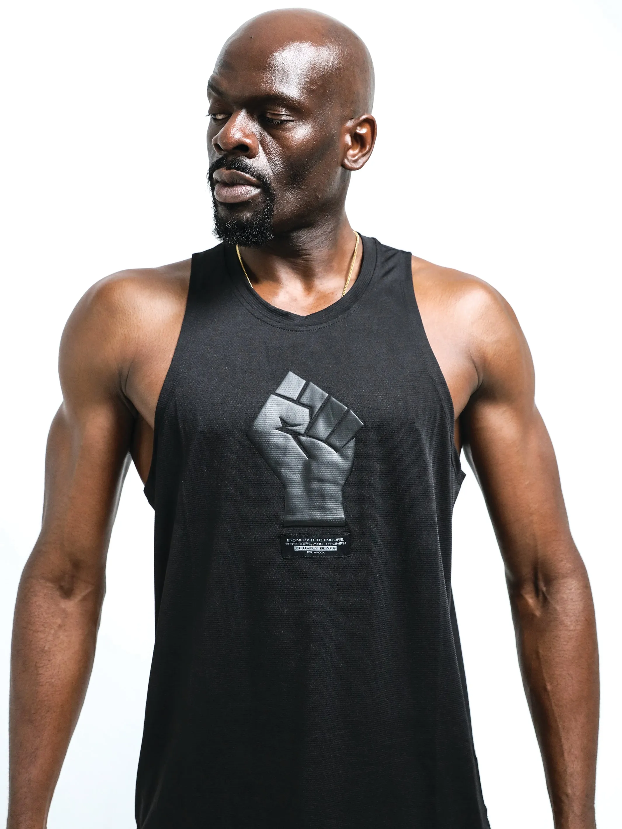 Men's Black Fist Performance Tank