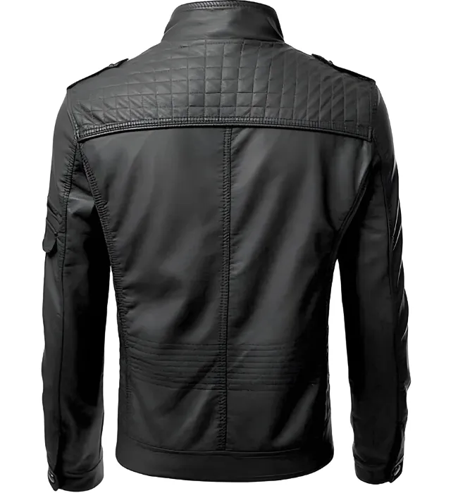 Men's Blue Stylish Mens Leather Jacket