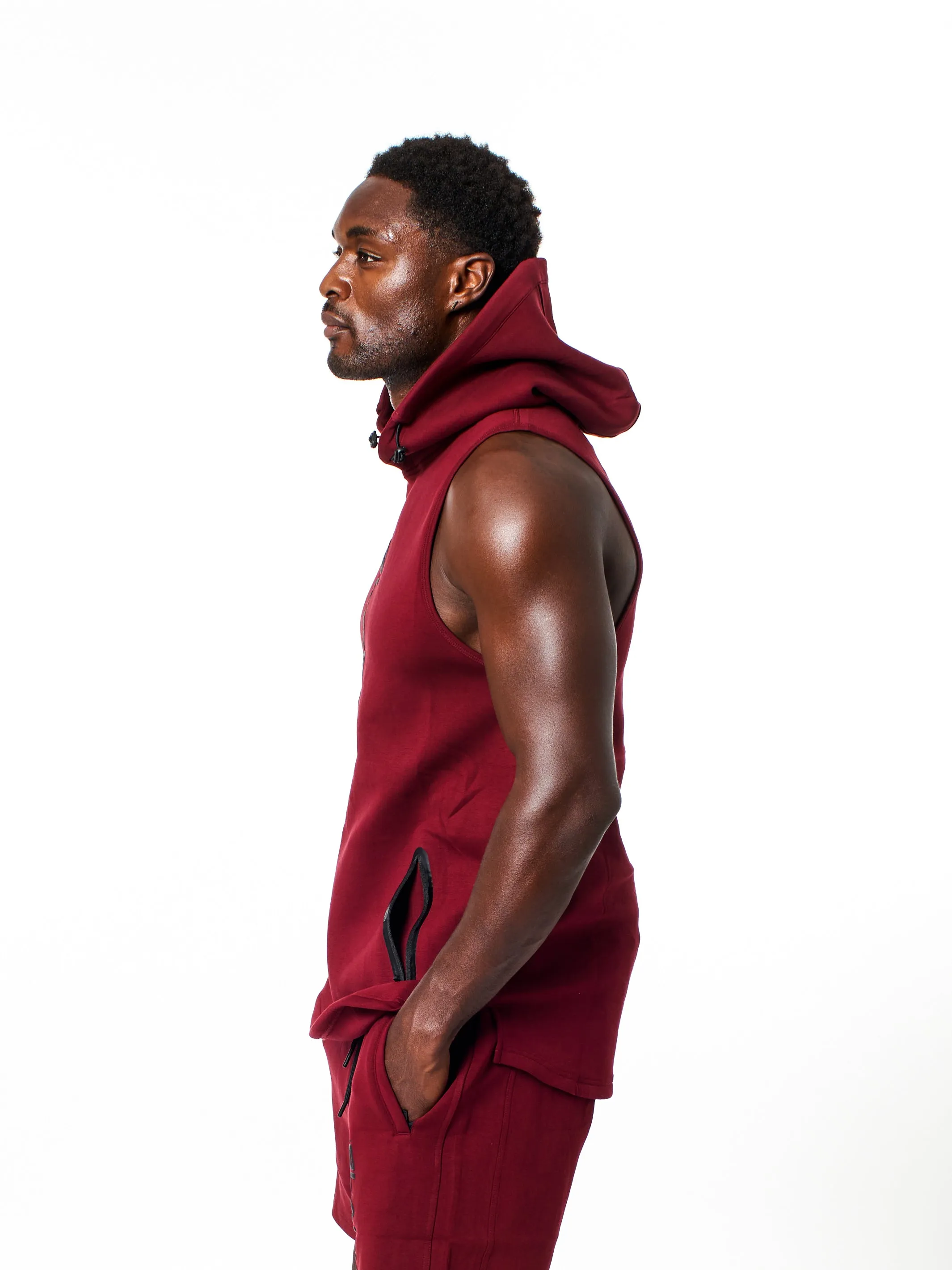 Men's Performance Tech Color Sleeveless Hoodie