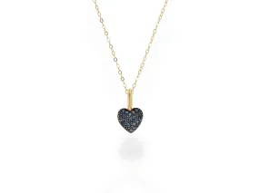 Mini Sapphire Heart Charm