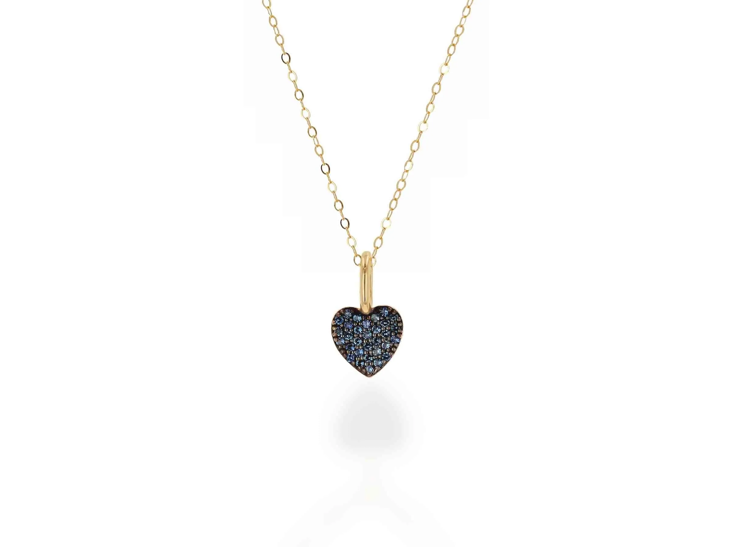 Mini Sapphire Heart Charm