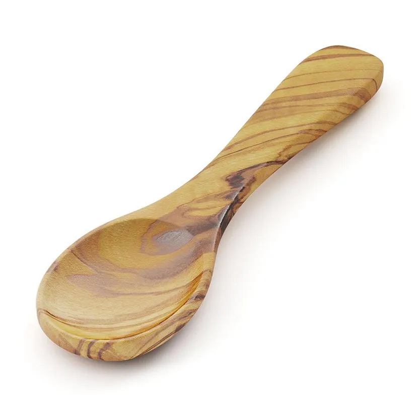 Mixing, measuring, or eating spoon sustainably handcarved out of olivewood - 3.5 long