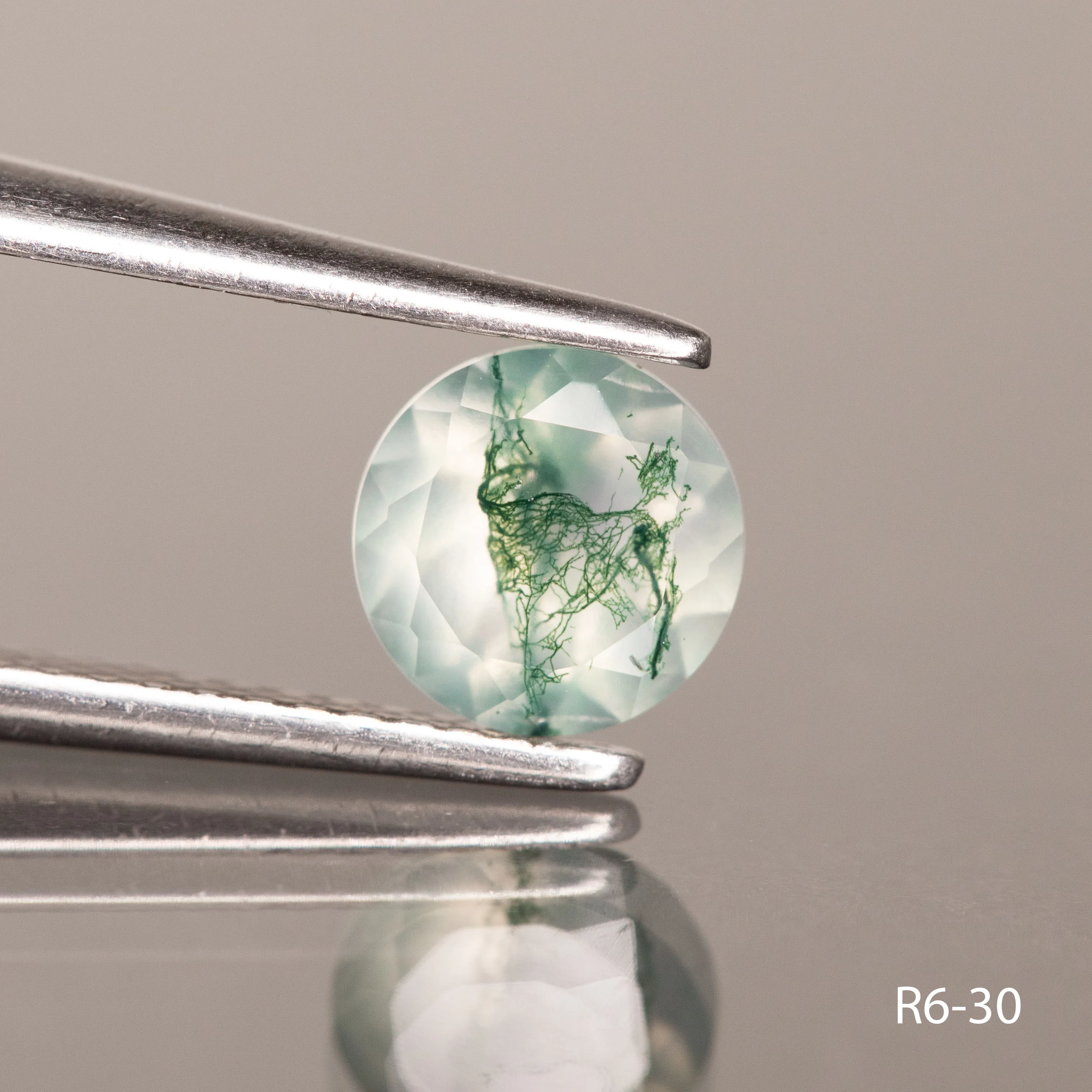 Moss agate | round cut, 6 mm - choose yours