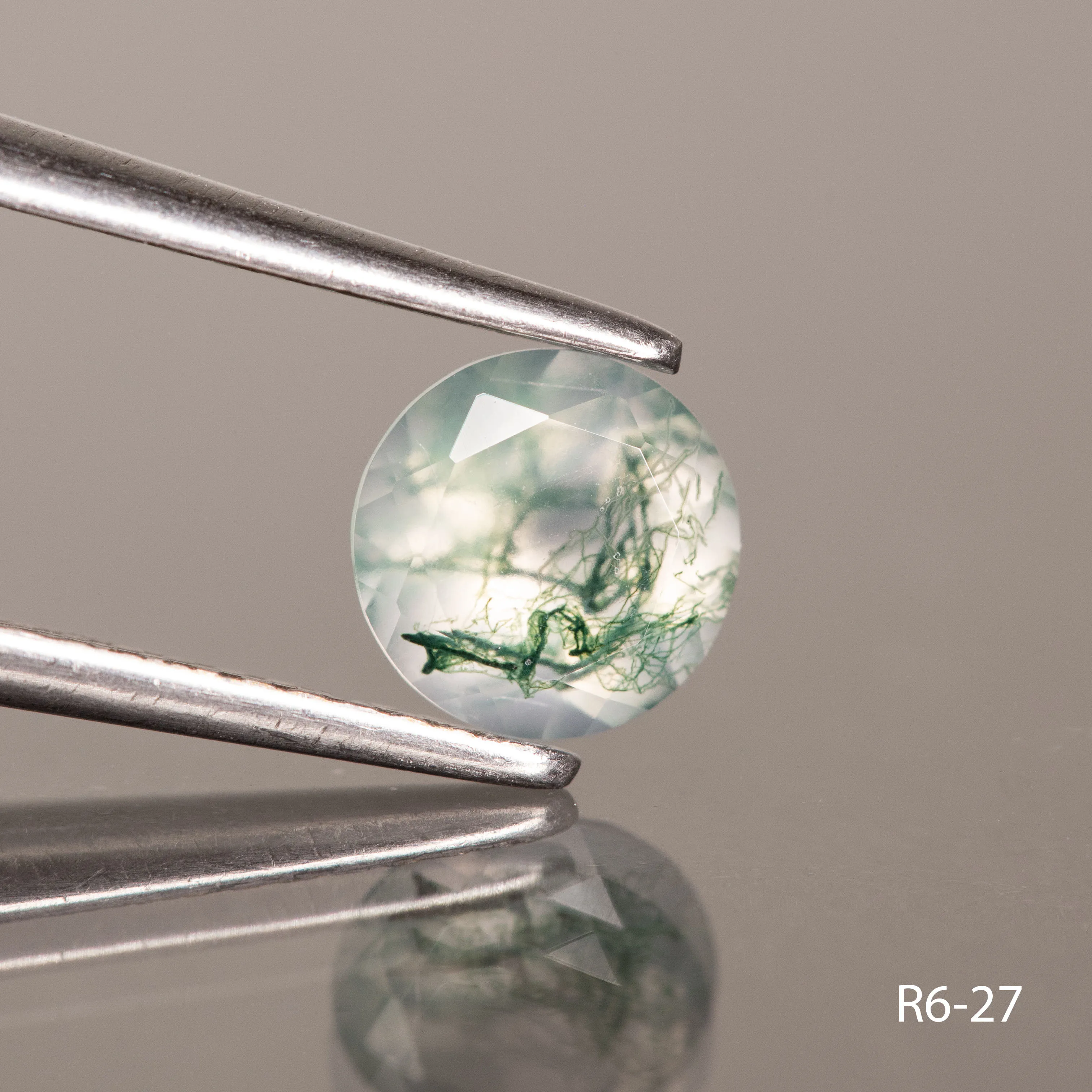 Moss agate | round cut, 6 mm - choose yours