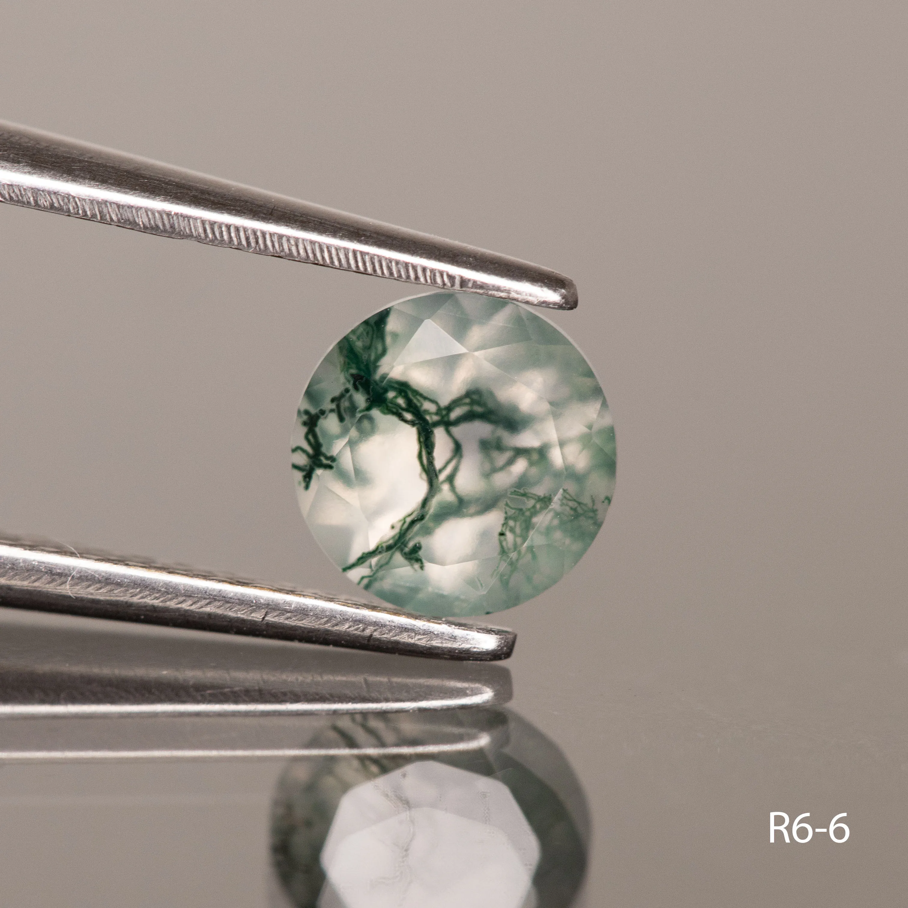 Moss agate | round cut, 6 mm - choose yours