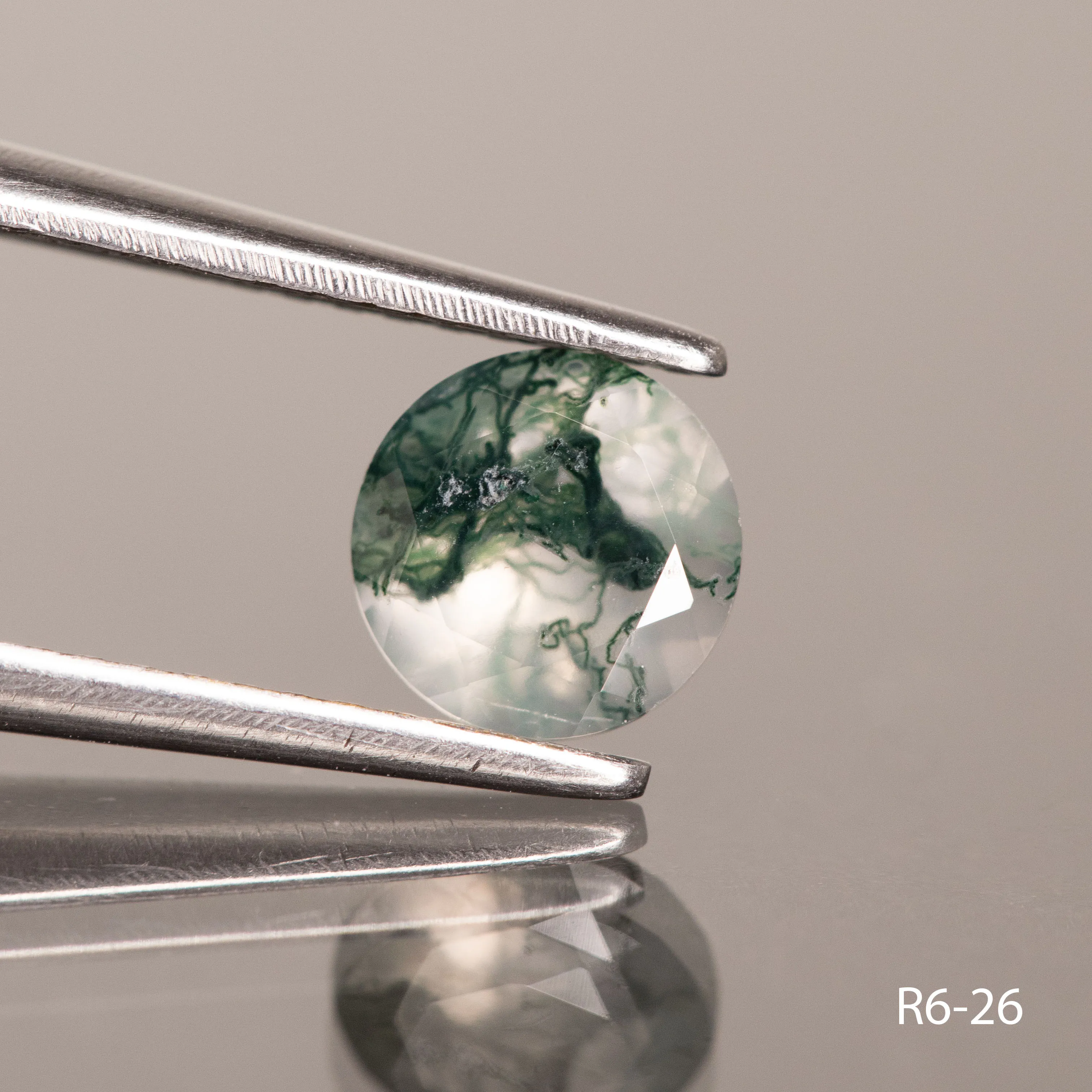 Moss agate | round cut, 6 mm - choose yours