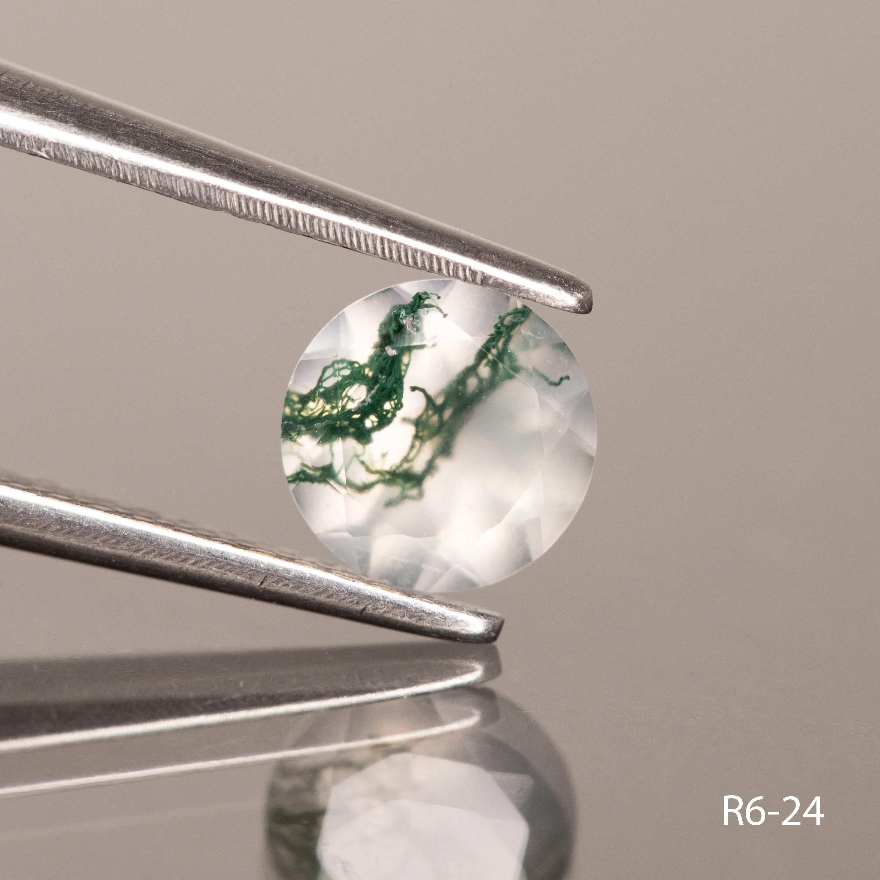 Moss agate | round cut, 6 mm - choose yours