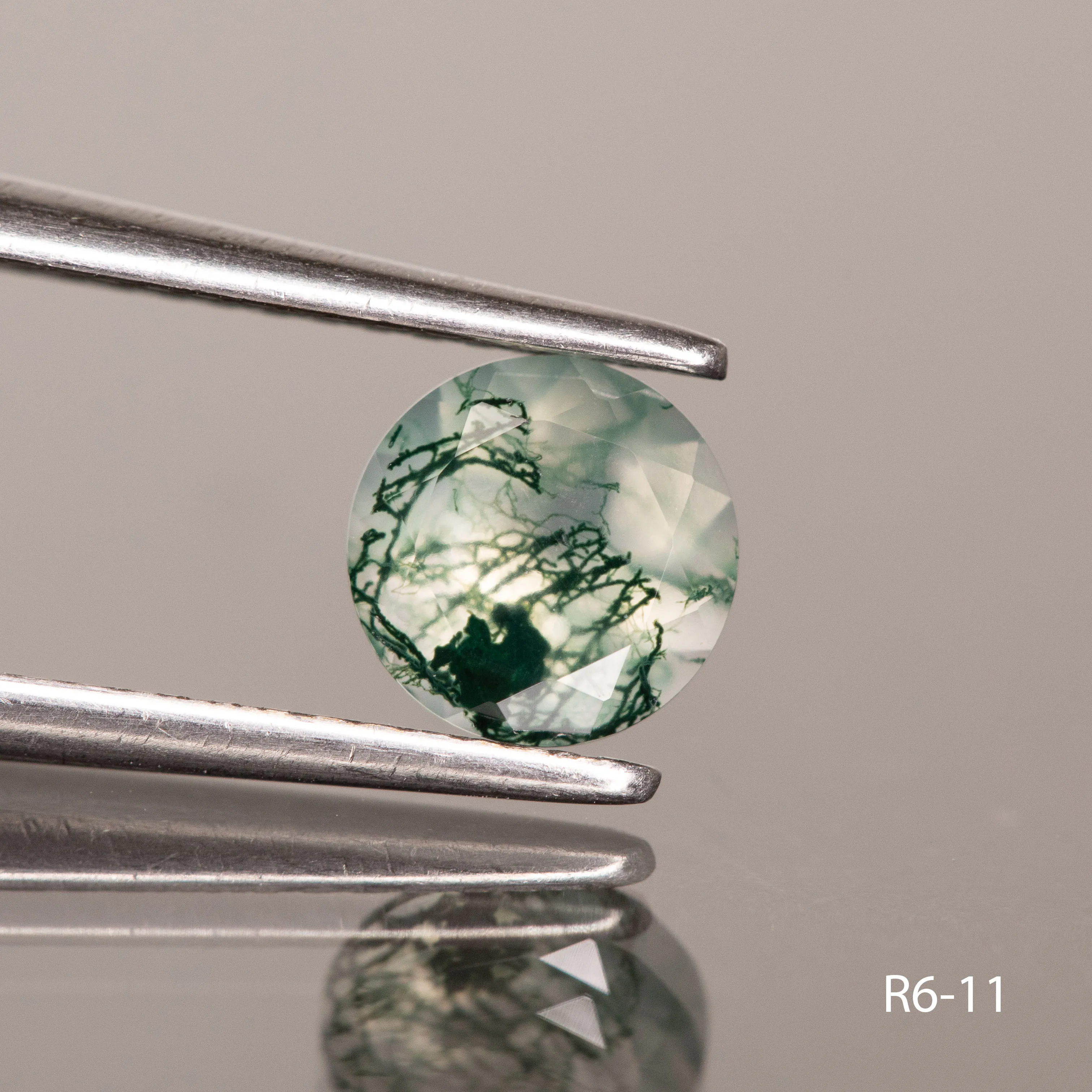 Moss agate | round cut, 6 mm - choose yours