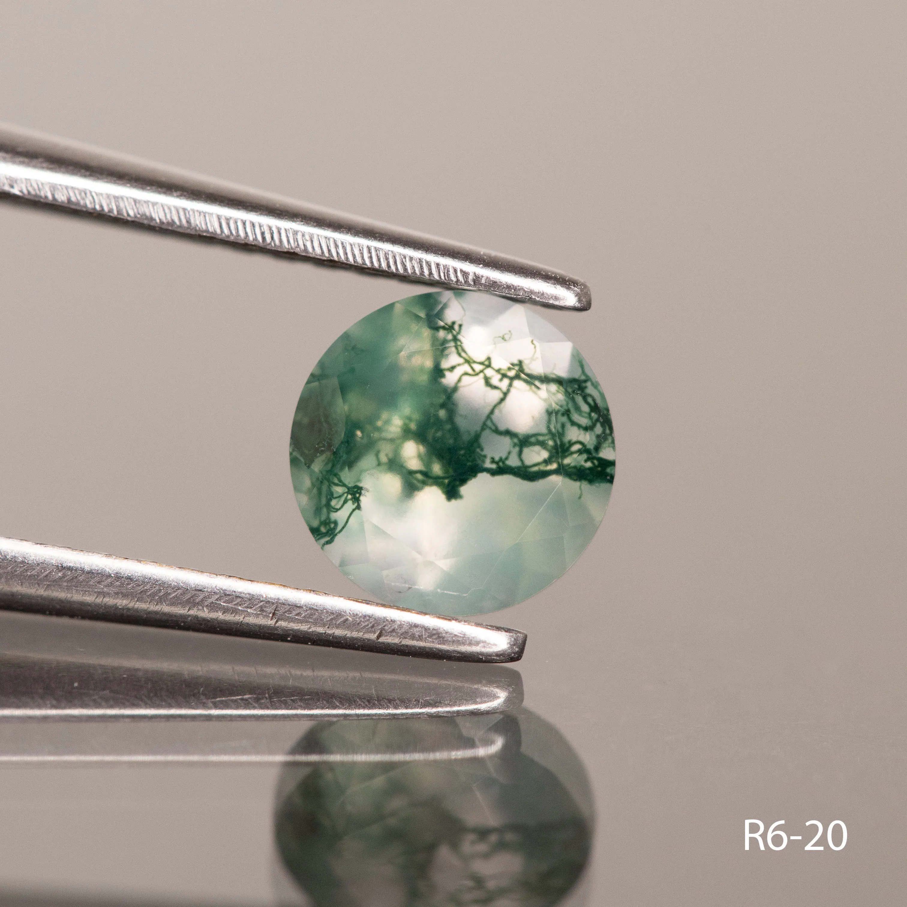 Moss agate | round cut, 6 mm - choose yours