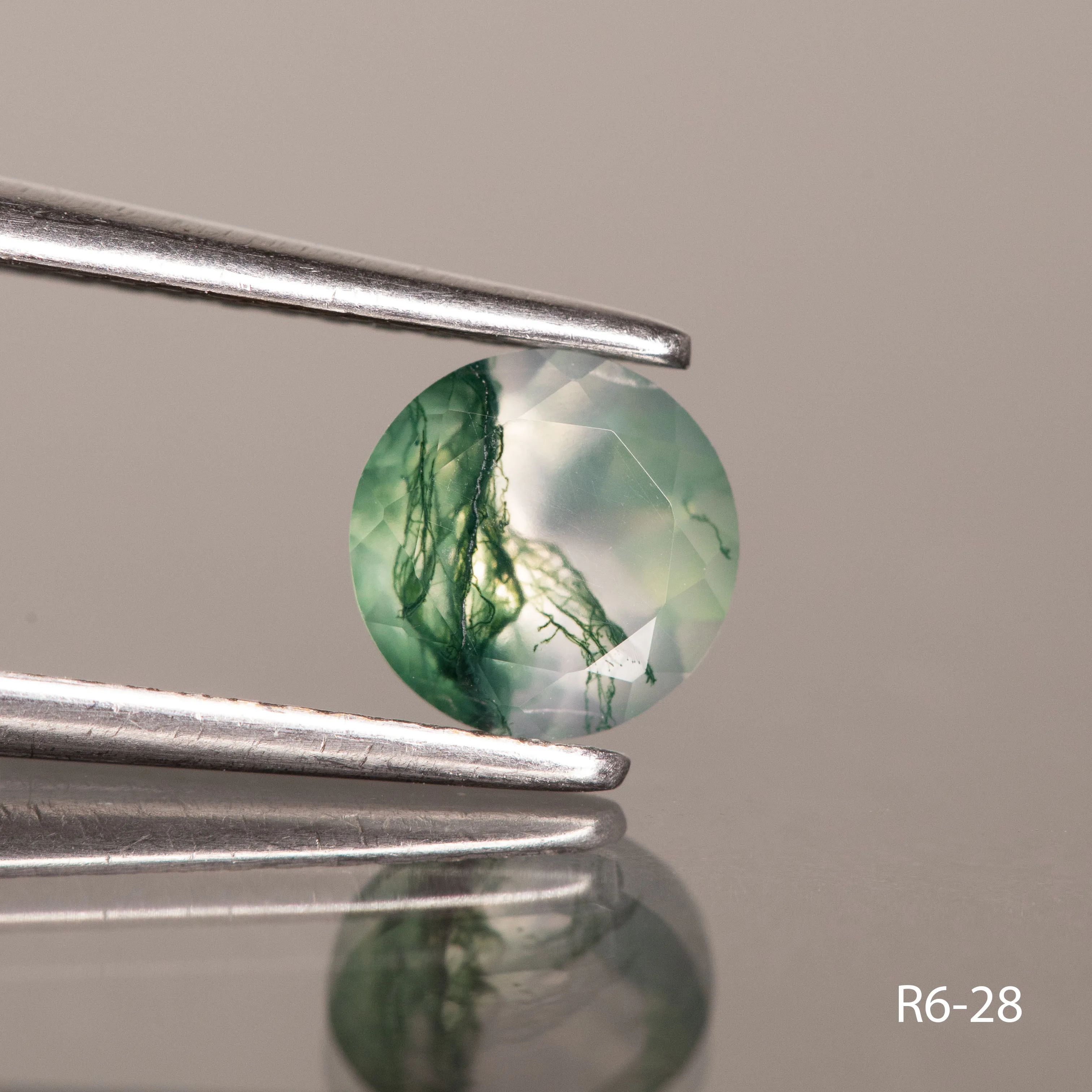 Moss agate | round cut, 6 mm - choose yours