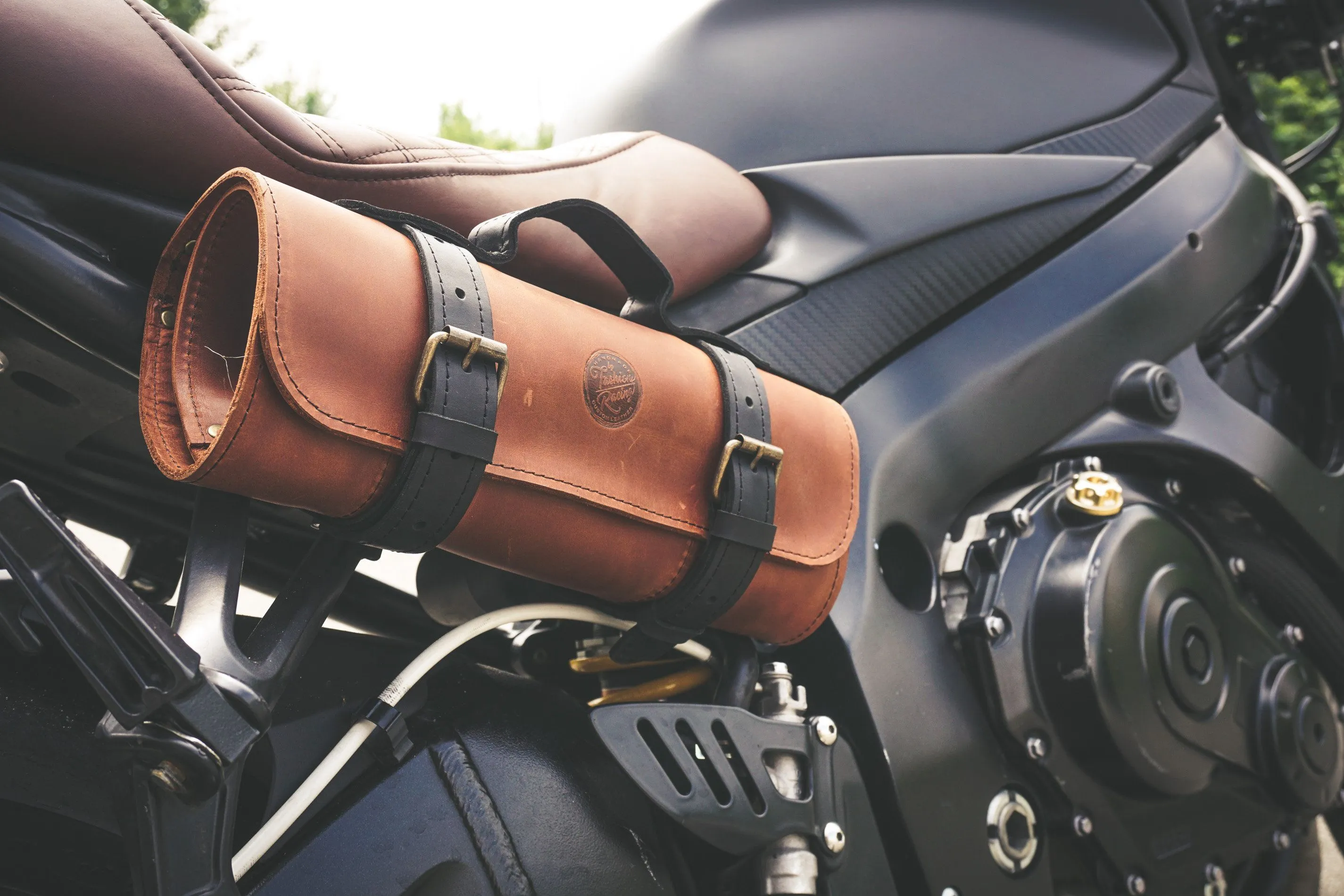 Motorcycle Leather Tool Roll | Personalized Gift for Men | Chisel Bag