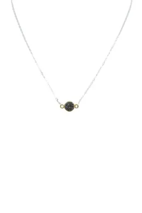 Mrs. Parker Necklace in Silver Druzy