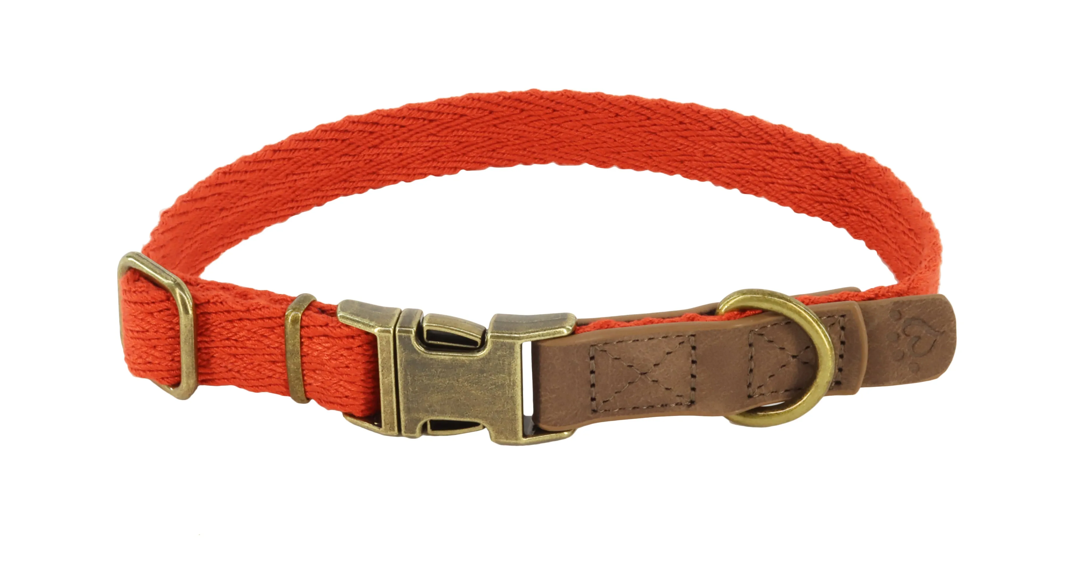 MuttNation Fueled by Miranda Lambert Woven Dog Collar Rust 1 X 18-26