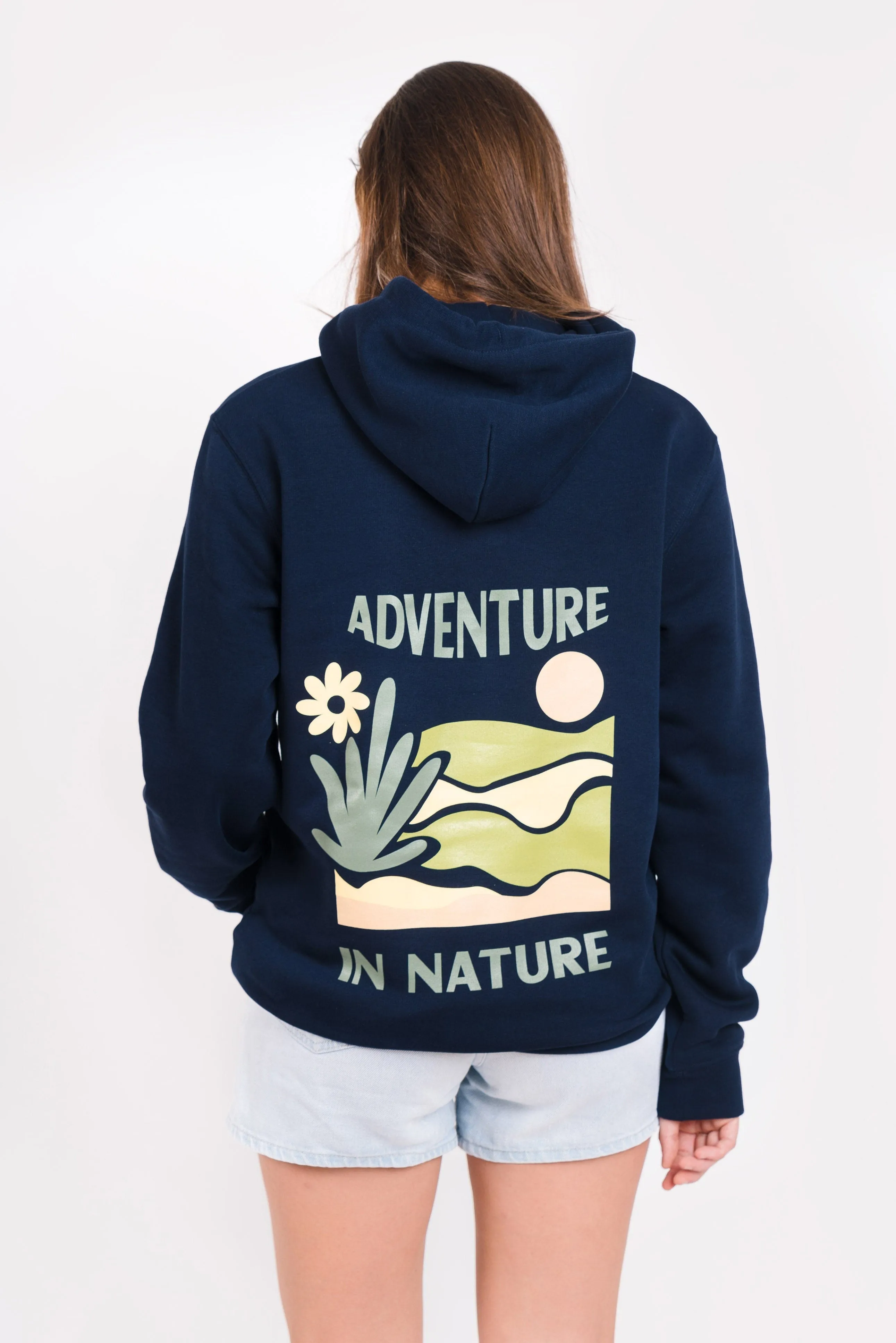 Nature Unisex Organic Cotton Hoodie | Navy blue