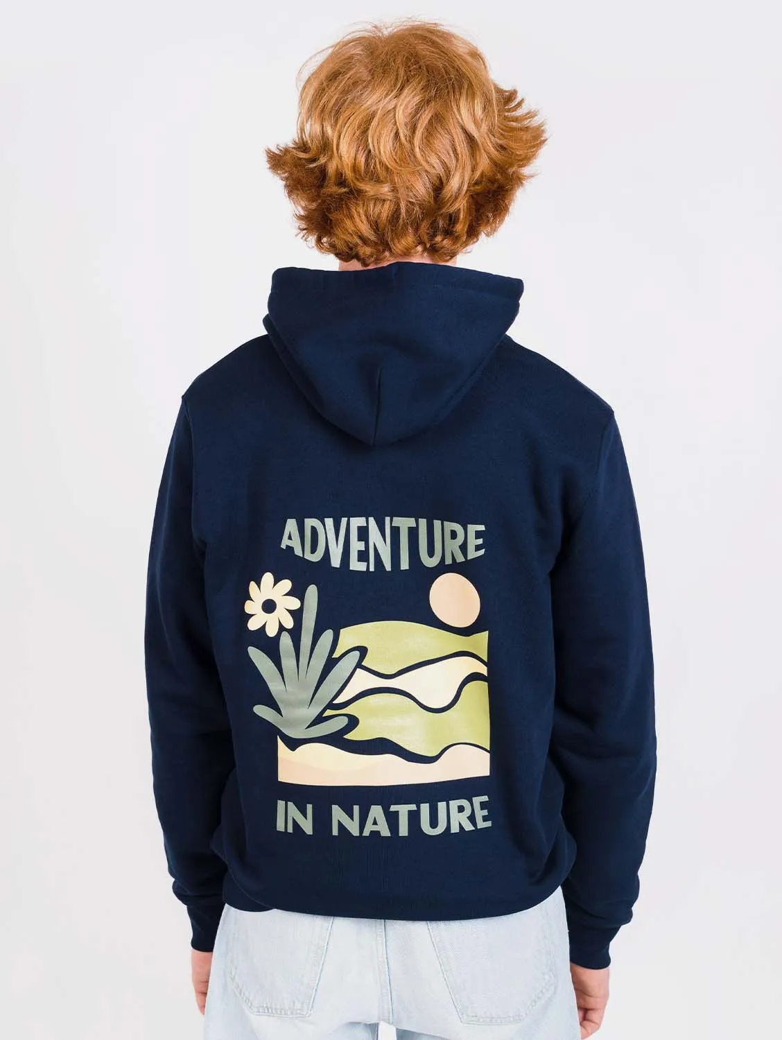 Nature Unisex Organic Cotton Hoodie | Navy blue