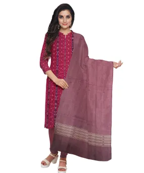 Navy blue  hand woven cotton nuapatna dress material