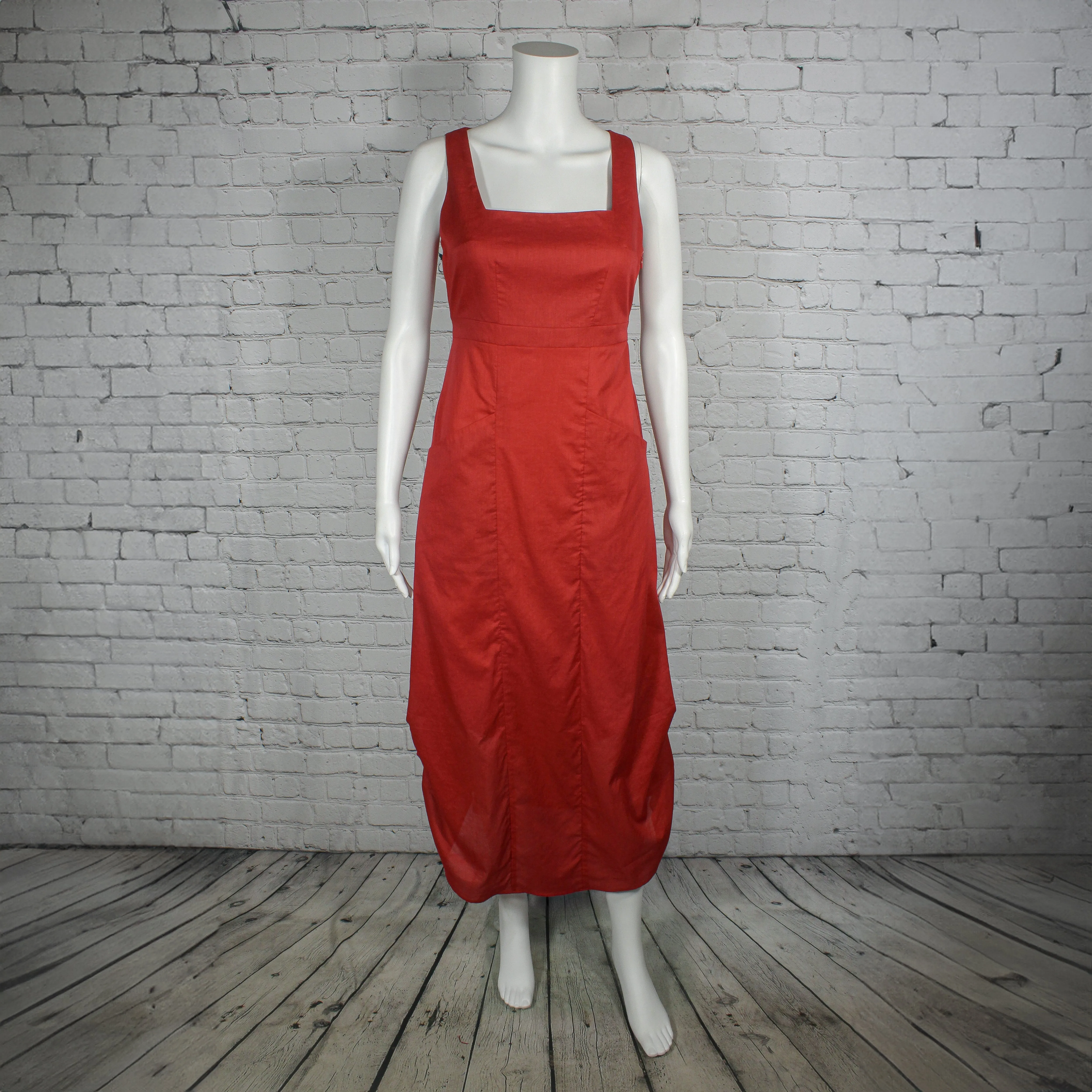 NEW! Bronte Dress in Red Japanese Lawn by Kim Schalk