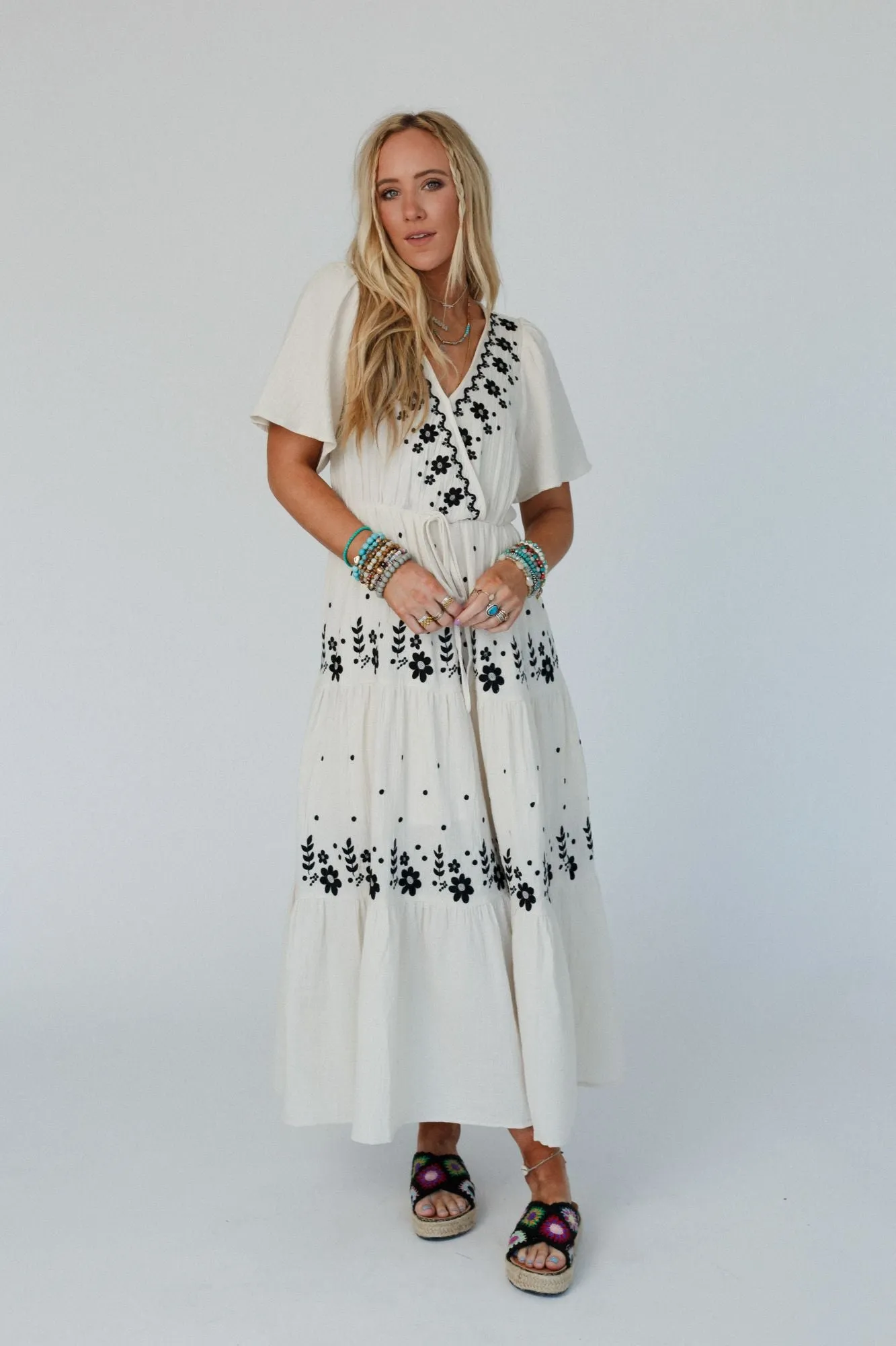 New Creation Embroidered Maxi Dress - Ivory