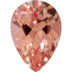 Pear Cut Lab Created Champagne Sapphire Gemstone