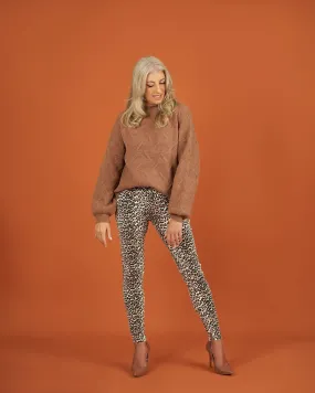 Pink Printed Leopard Pants