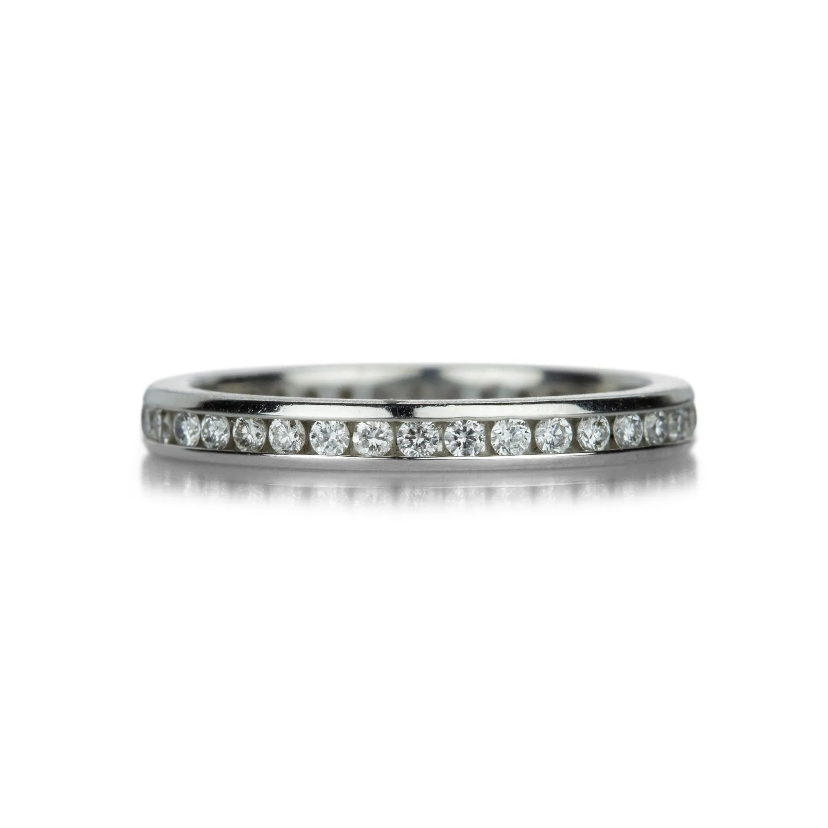 Platinum Channel Set Diamond Ring