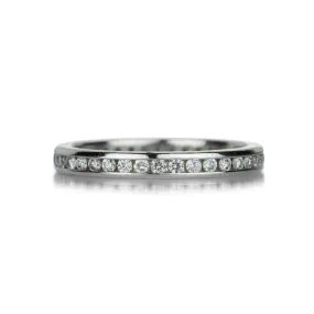 Platinum Channel Set Diamond Ring