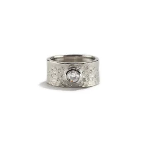 Platinum Glacier Ring with Diamond