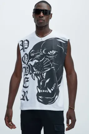 Power Sleeveless Tee - White