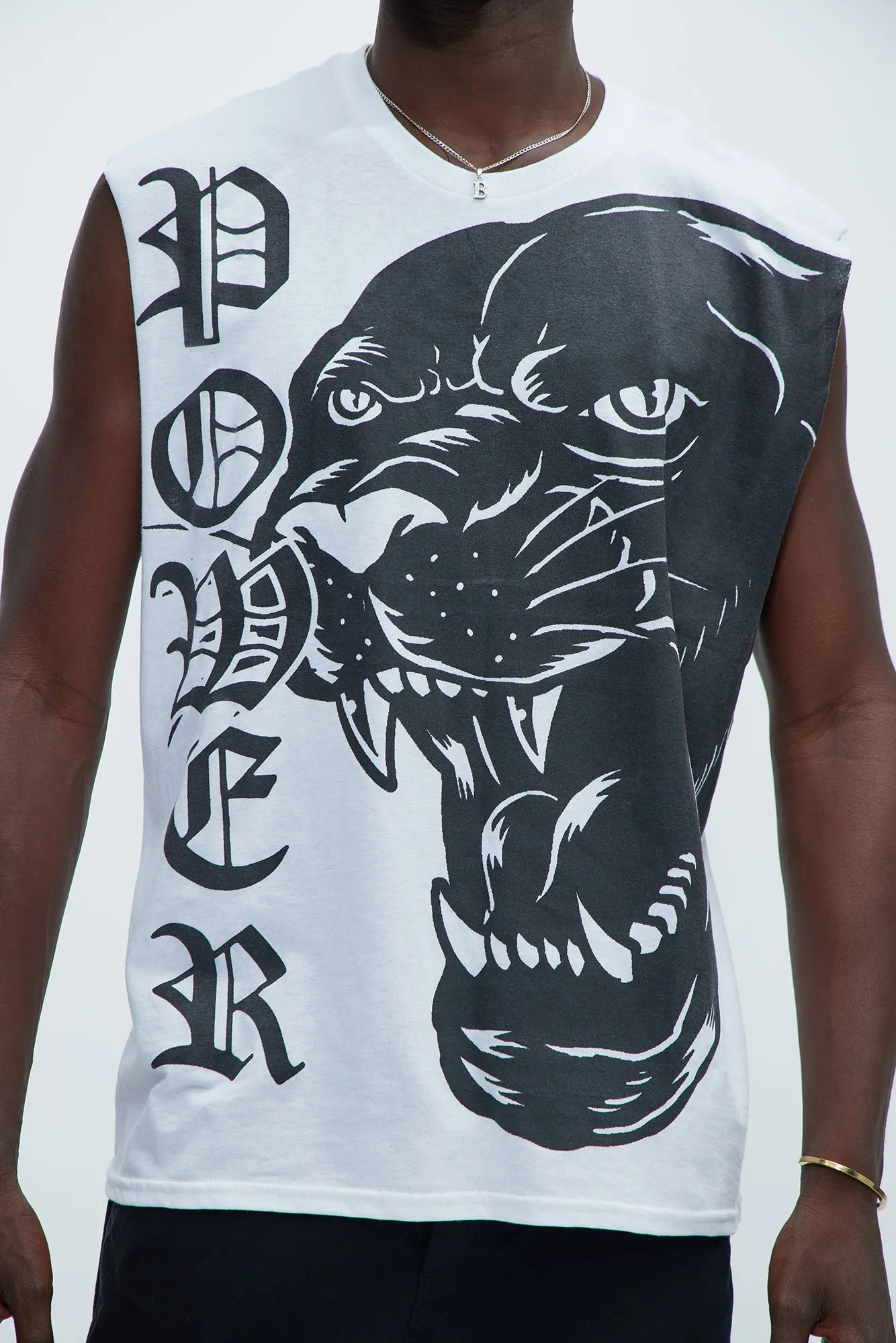 Power Sleeveless Tee - White