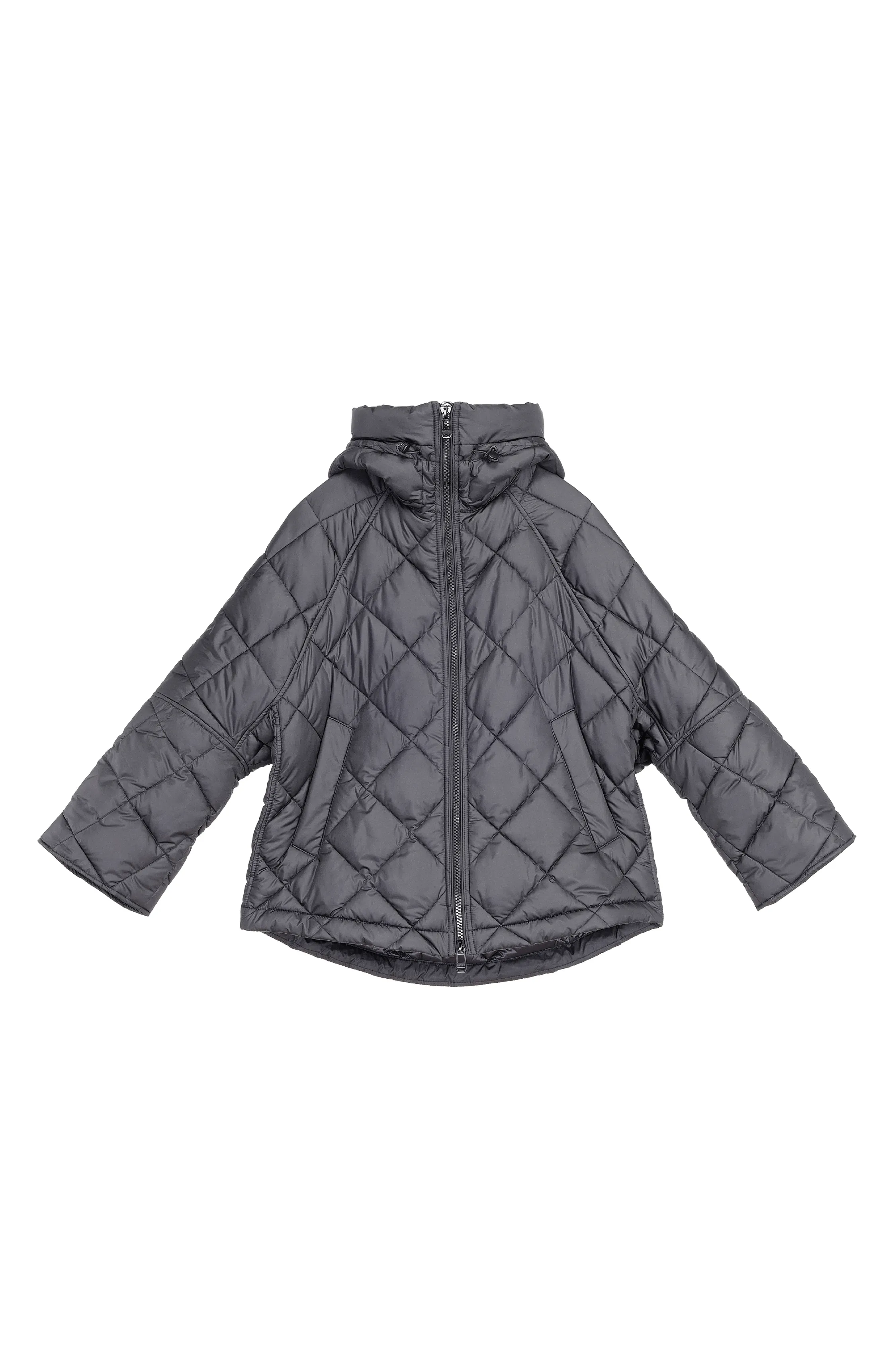 Princedale Recycled Vegan Short Cape Puffer Jacket | Black