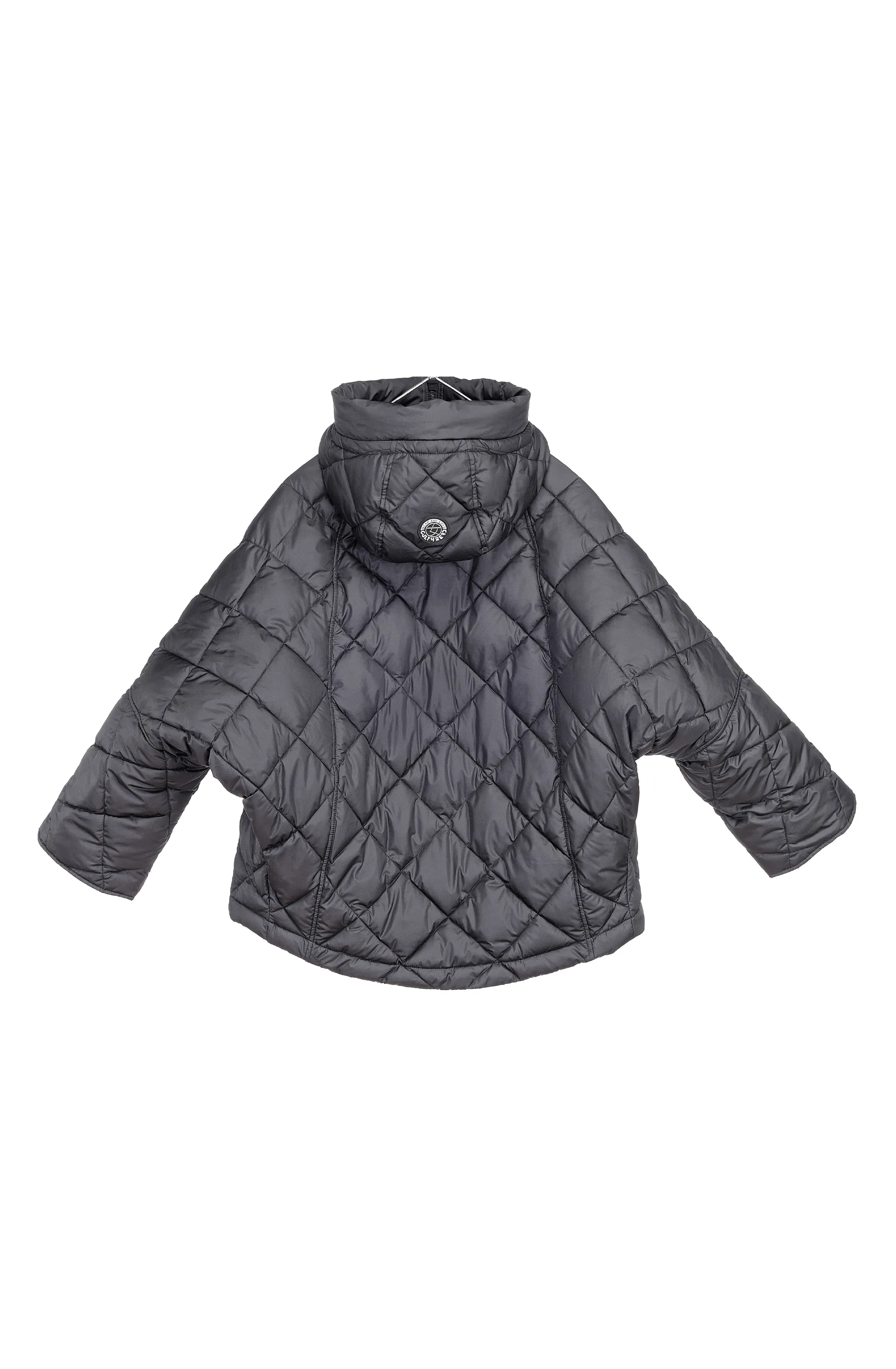 Princedale Recycled Vegan Short Cape Puffer Jacket | Black