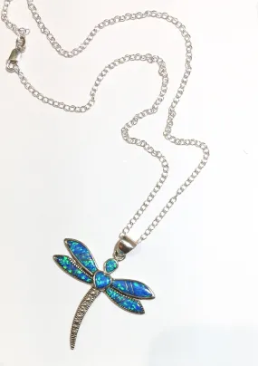 Protective Blue Dragonfly Pendant