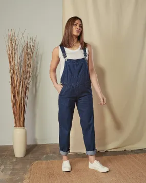 PRUE Regular Fit Denim Dungarees - Blue